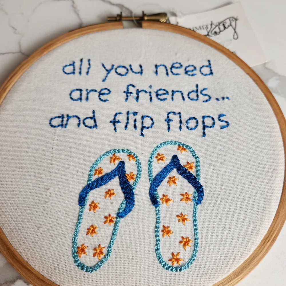 NWT PRIMITIVES BY KATHY STITCHERY-FLIP FLOPS - FRIENDS 🧡